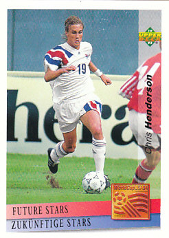 Chris Henderson USA Upper Deck World Cup 1994 Preview Eng/Ger Future Stars #132